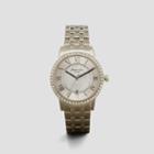 Kenneth Cole New York Silvertone Pave Rhinestone And Pink Mother Of Pearl Link Watch - Neutral