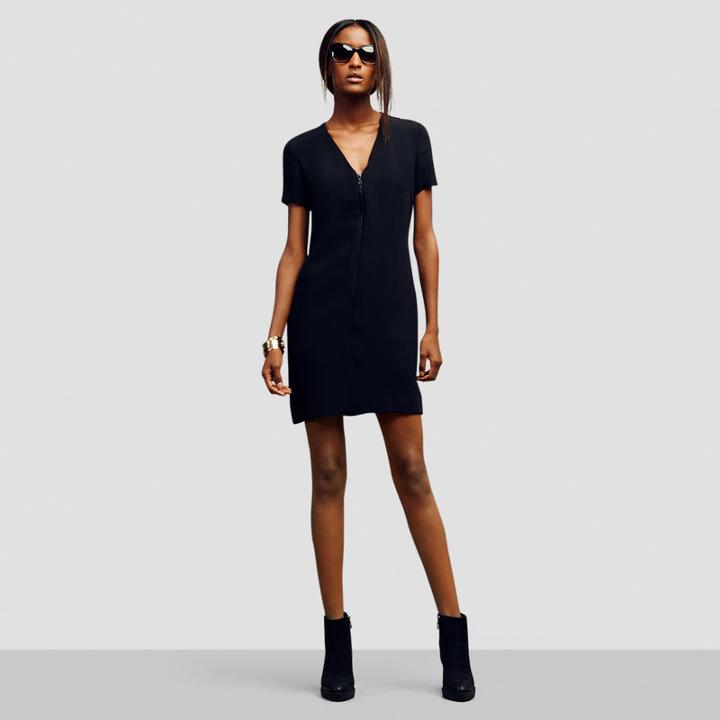 Kenneth Cole Black Label Easy V-neck Dress - White