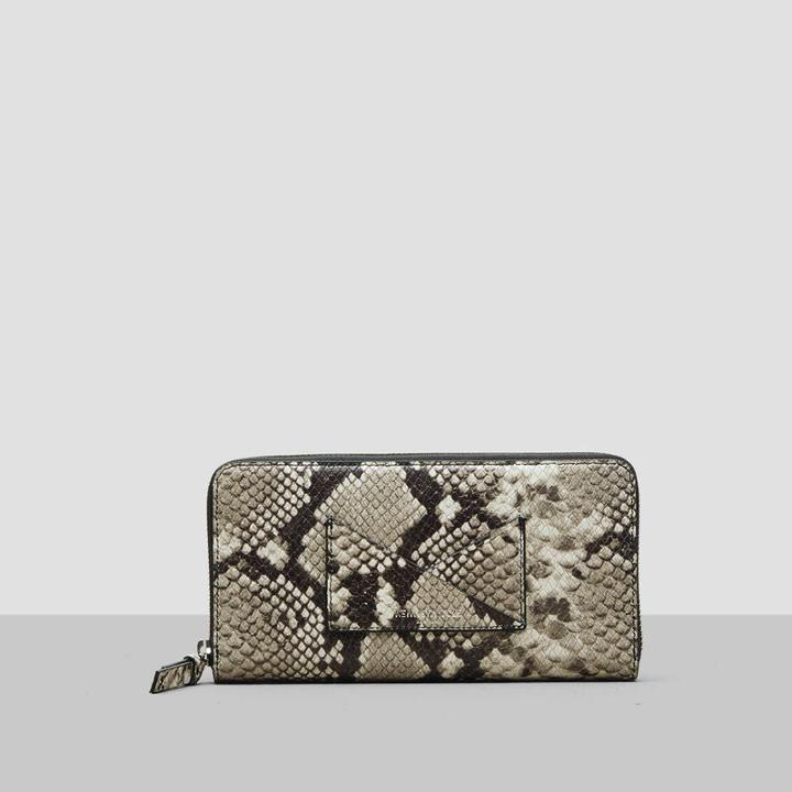 Kenneth Cole New York Leather Zip Around Wallet - Black/white/trfl