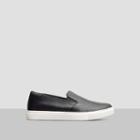 Kenneth Cole New York King Leather Slip-on Sneaker - Black