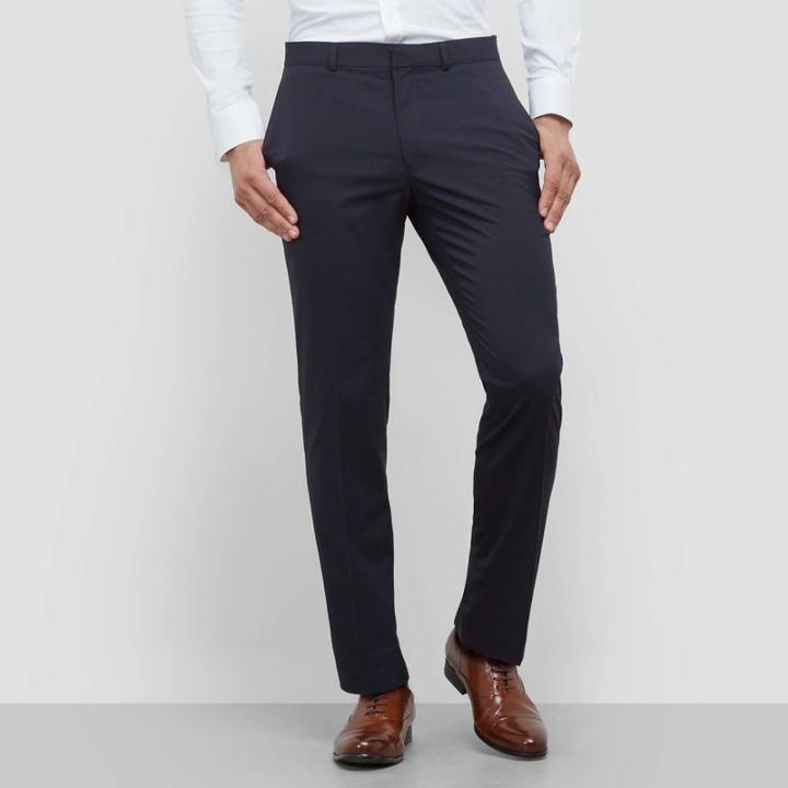 Kenneth Cole New York Techni-cole Striped Dress Pant - Navy