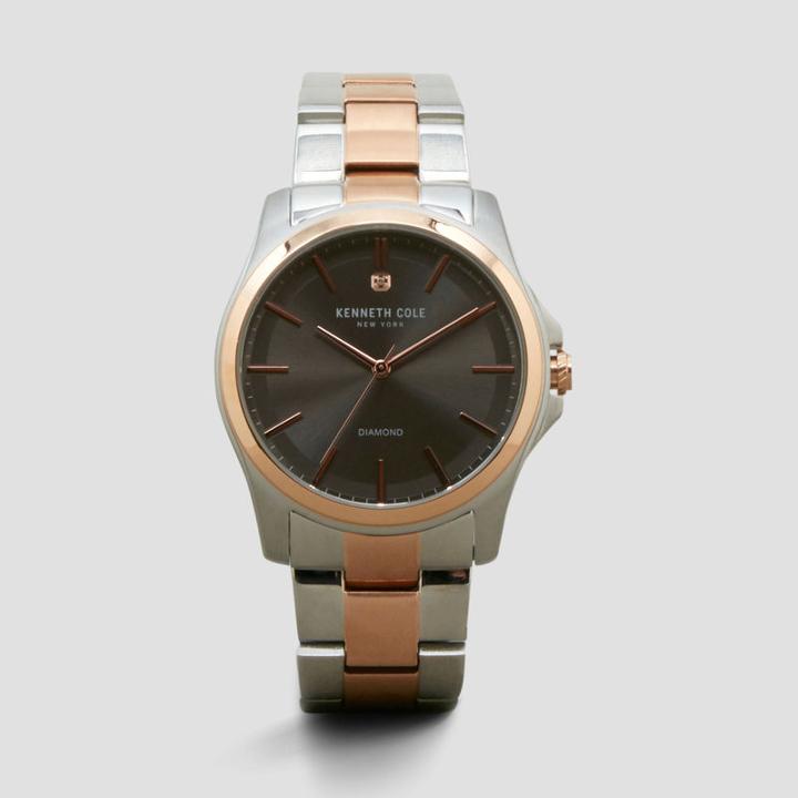 Kenneth Cole New York Silvertone Watch With Goldtone Accent - Neutral