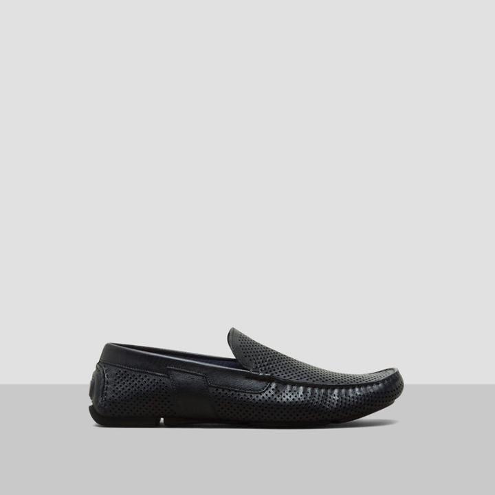Reaction Kenneth Cole Next Step Perforated Leather Driver - White