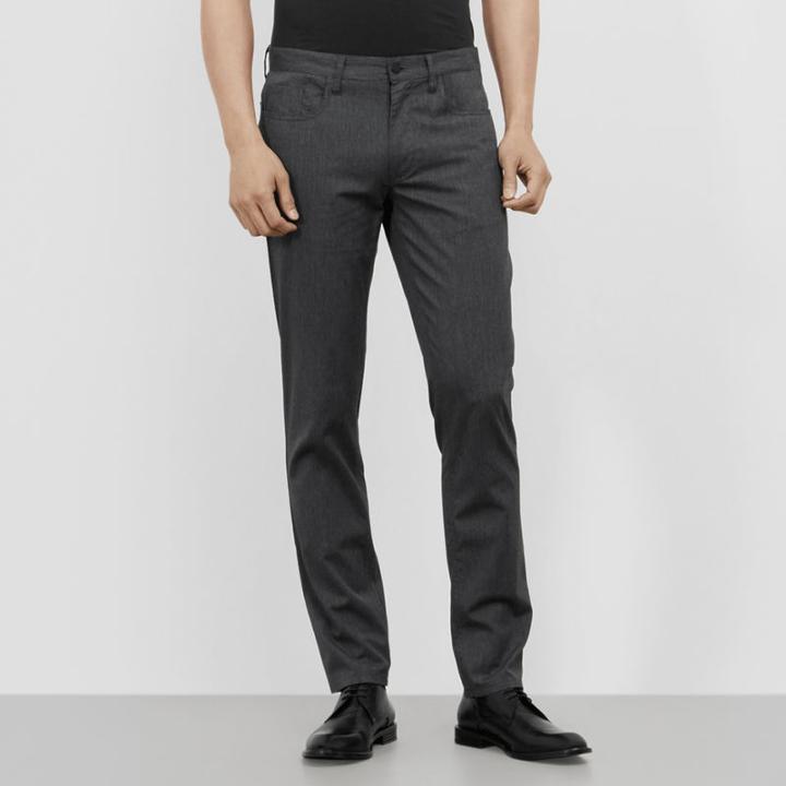 Kenneth Cole New York Slim-fit Flat - Shoe-front Pants - Black