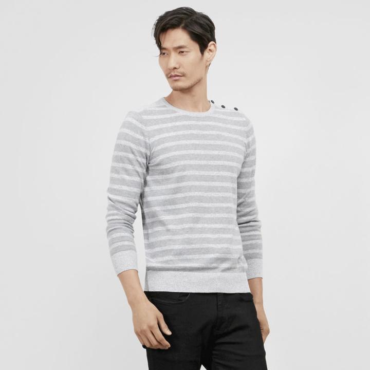Reaction Kenneth Cole Marled Crewneck Sweater - Heather Grey