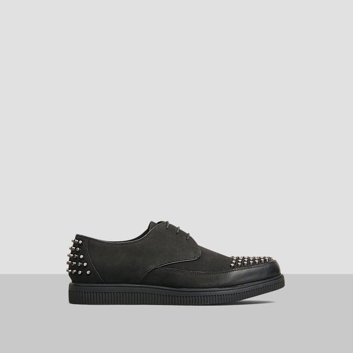 Kenneth Cole New York Jam Out Nubuck Studded Shoe - Black