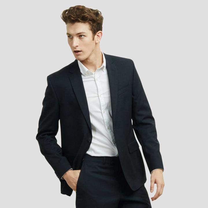 Kenneth Cole New York Navy And Black Stripe Suit Jacket - Navy