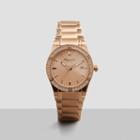 Kenneth Cole New York Rose Gold Watch With Crystal Bezel And Link Bracelet - Neutral