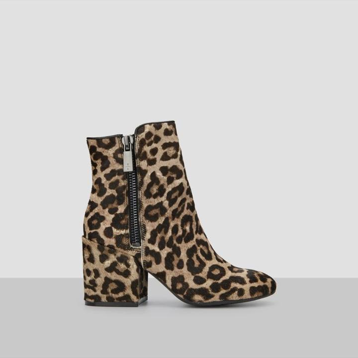 Kenneth Cole New York Rima Leopard Bootie - Coffee