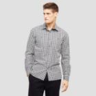 Reaction Kenneth Cole Long-sleeve Two-pocket Ombre Plaid Shirt - White