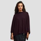 Kenneth Cole New York Poncho Sweater - Cabernet