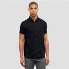 Kenneth Cole New York Short-sleeve Linen Shirt - Black