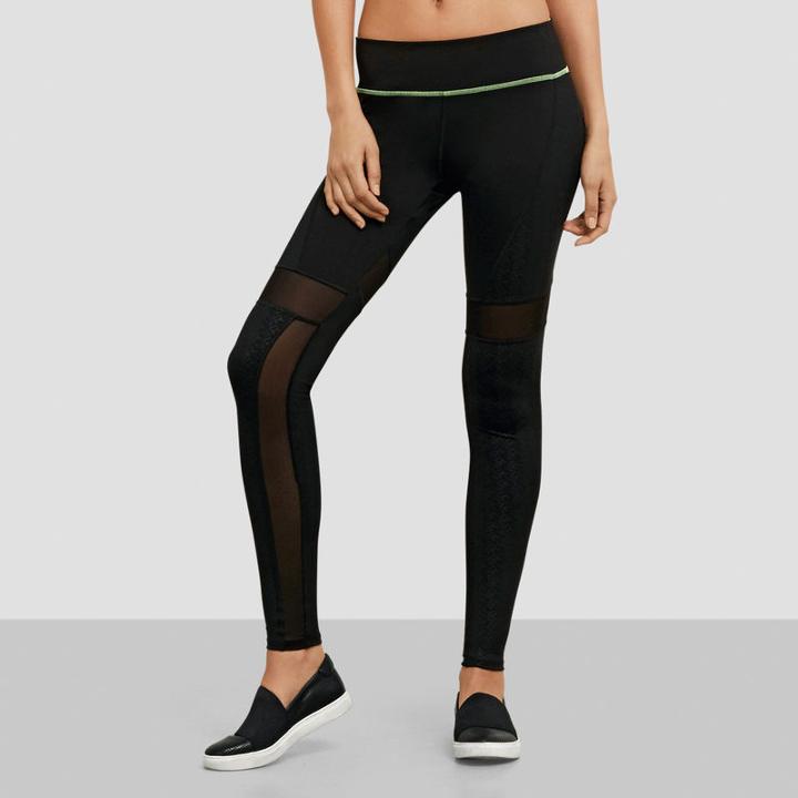 Reaction Kenneth Cole Mesh Panel Legging - Black/sprk