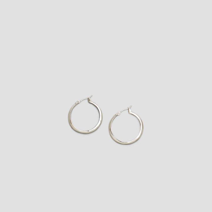 Kenneth Cole New York Goldtone Small Oval Hoop Earrings - Shiny Silv