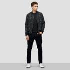 Kenneth Cole Black Label Printed Bomber Jacket - Black