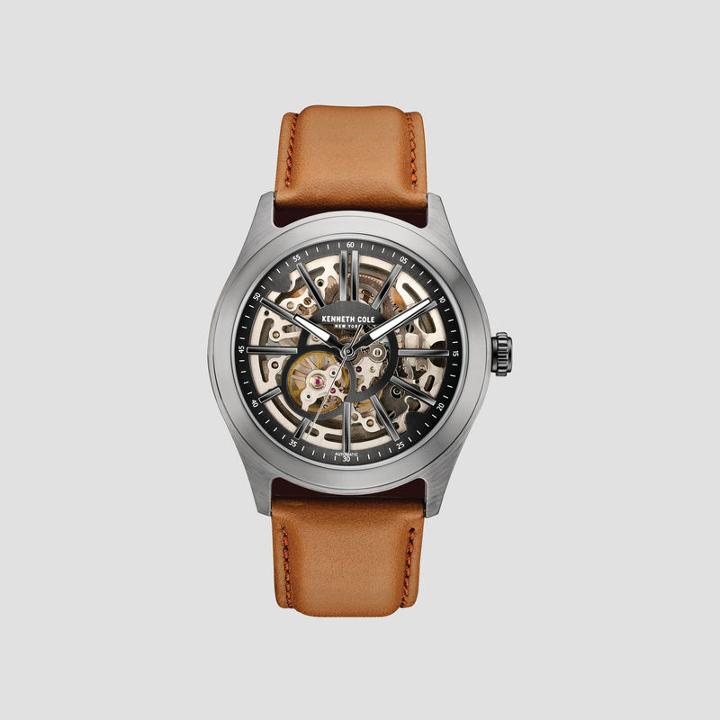 Kenneth Cole New York Gunmetal Skeleton Dial Watch - Neutral