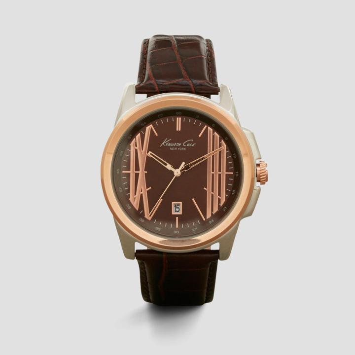 Kenneth Cole New York Two-tone Rose Goldtone And Silvertone Strap Watch - Neutral