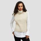 Kenneth Cole New York Sleeveless Turtleneck Sweater - Silver Birch