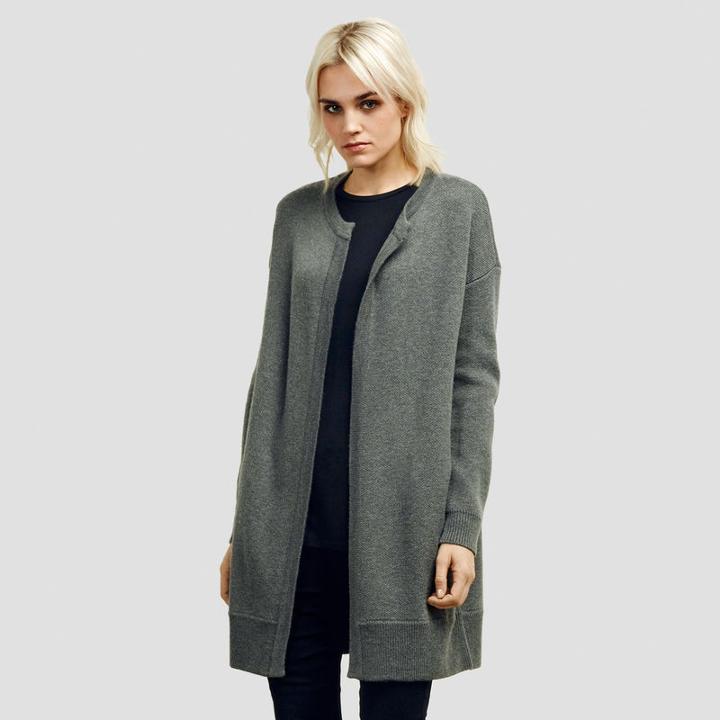 Kenneth Cole New York Wool-blend Sweater Coat - Greymelange