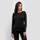 Reaction Kenneth Cole Mesh Paneled Long Sleeve Tee - Black