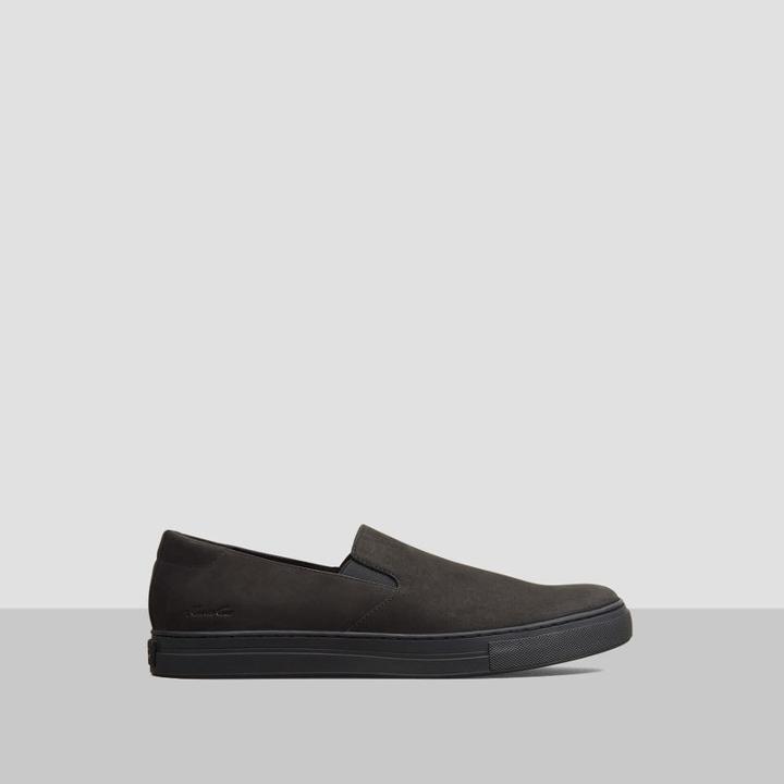 Kenneth Cole New York Double Or Nothing Nubuck Slip-on Sneaker - Black Leathe