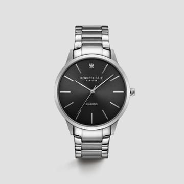 Kenneth Cole New York Diamond Collection Stainless Steel Silvertone Watch - Neutral