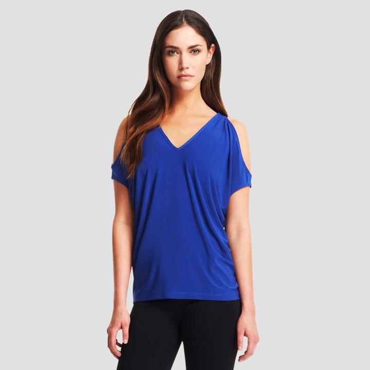Kenneth Cole New York Cold Shoulder Jersey Top - Riviera