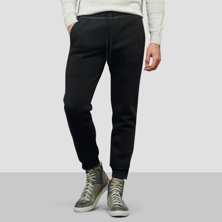 Kenneth Cole Black Label Drawstring Jogger Pant With Ankle Zips - Flannel Heat