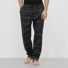 Kenneth Cole New York Banded Flannel Lounge Pant - Dk Grey Heat