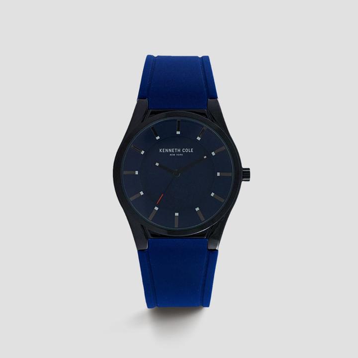 Kenneth Cole New York Blue Silicone Strap Watch - Neutral