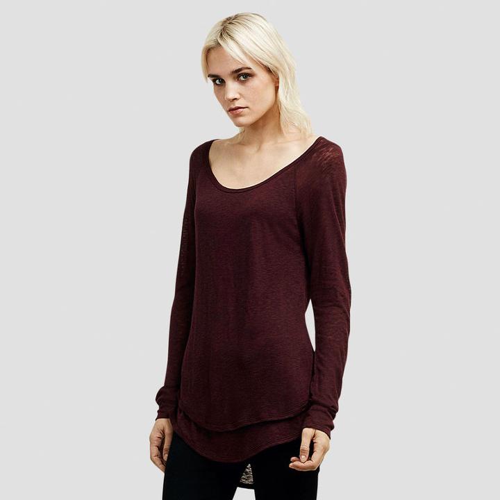 Kenneth Cole New York Long-sleeve Layered Tee - Vino