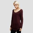 Kenneth Cole New York Long-sleeve Layered Tee - Vino