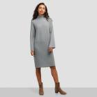 Kenneth Cole New York Easy Mock Sweater Dress - Heather Grey