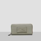 Kenneth Cole New York Leather Zip Around Wallet - Light Grey
