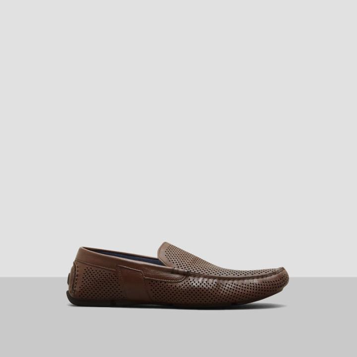 Reaction Kenneth Cole Next Step Perforated Leather Driver - Brown