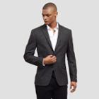 Kenneth Cole New York Slim-fit Speckled Suit Jacket - Black