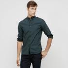 Kenneth Cole New York Dot Print Button Front Shirt - Juniper Cmbo