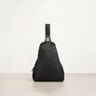 Kenneth Cole New York Baxter Leather Trapunto-stitched Crossbody - Black