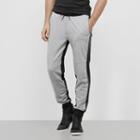 Reaction Kenneth Cole Jogger Pant With Faux Leather Details - Charcol Hthr
