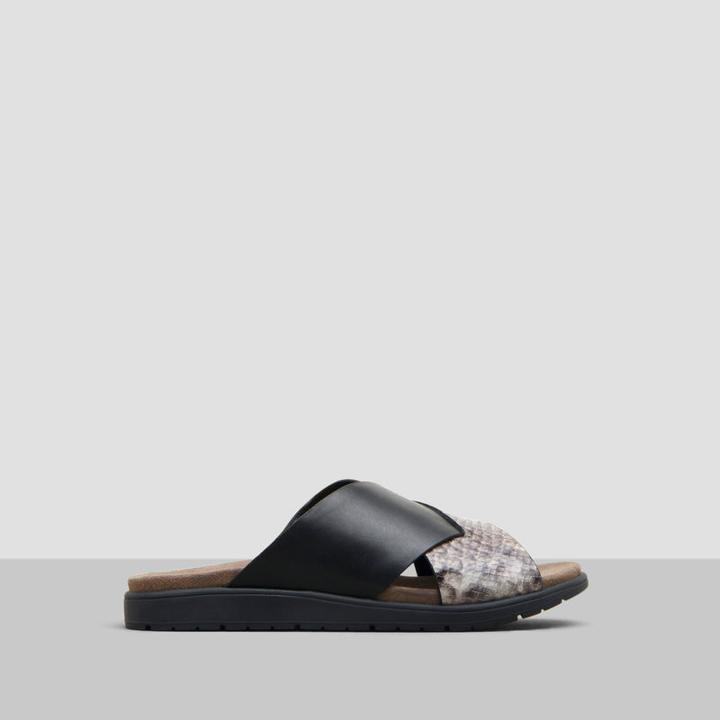 Kenneth Cole New York Maxwell Leather Slide - Black/white
