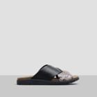 Kenneth Cole New York Maxwell Leather Slide - Black/white