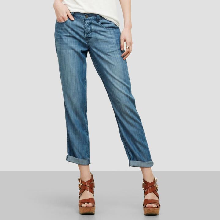 Kenneth Cole New York Rolled Boyfriend Tencel Jean - Medblu/ift