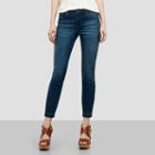 Kenneth Cole New York Frayed Hem Skinny Jean - Dk Wash/i