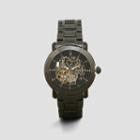 Kenneth Cole New York Black Skeleton Automatic Ceramic Link Watch - Neutral