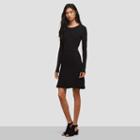 Kenneth Cole New York Full Skirt Sweater Dress - Black