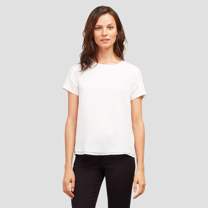 Kenneth Cole New York Short-sleeve Woven Tee - White