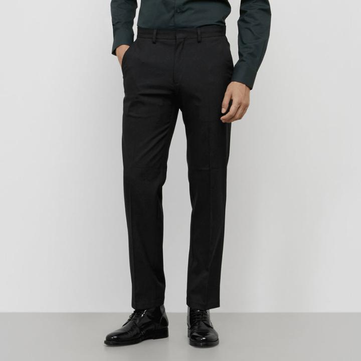 Reaction Kenneth Cole Single Pleat Straight-fit Pant - Black
