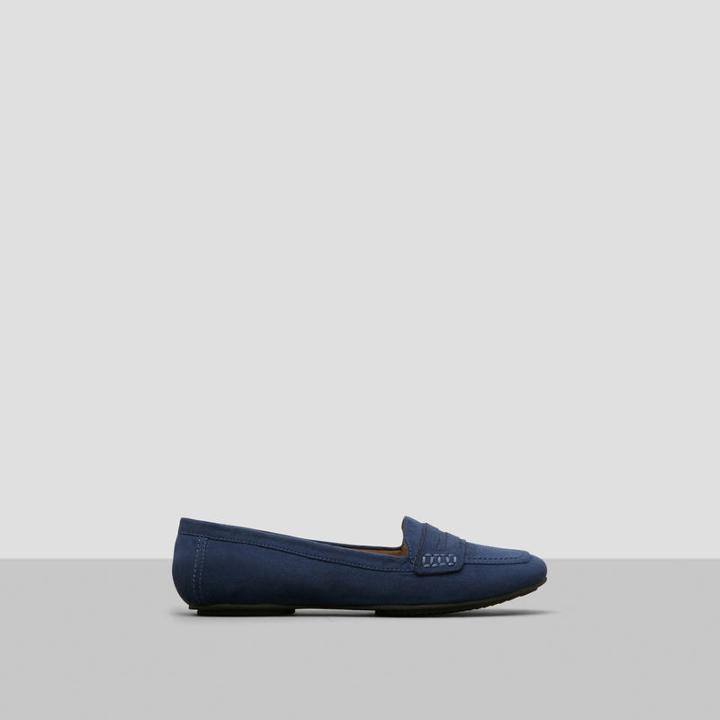 Reaction Kenneth Cole Sweet Trick Suede Flat - Shoes - Navy