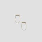 Kenneth Cole New York Bar Wire Hoop Earring - Shiny Gold