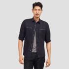 Kenneth Cole New York Long-sleeve Linen Shirt Jacket - Aubergine